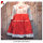 boutique white chiffon sleeve red girls dress